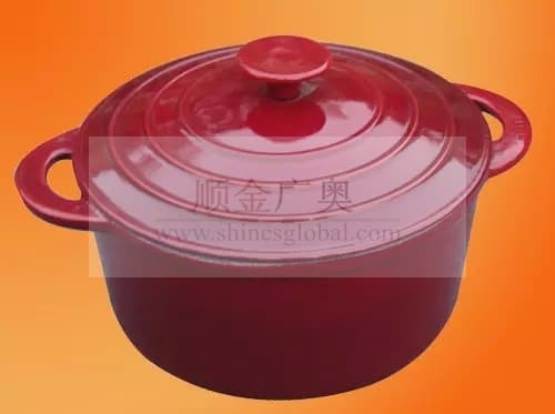 26cm enameled red wine cast iron casserole pot